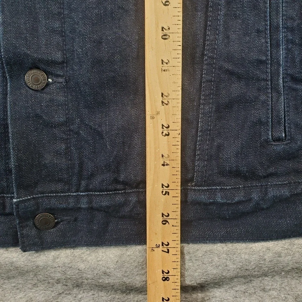 Levi's Denim Jacket Mens Large Dark Wash Blue Trucker Waxed Type 3  Workwear Y2K